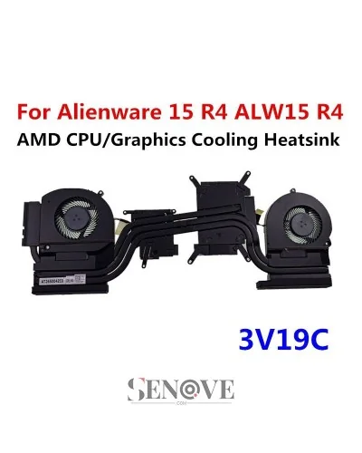 Set disipador con ventiladores 03V19C AT26S004ZC0 para Dell Alienware 15 R4 (DDR51 AMD)