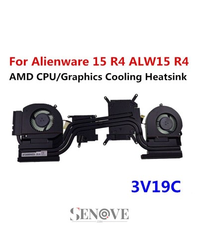 Set dissipatore con ventilatore 03V19C AT26S004ZC0 per Dell Alienware 15 R4 (DDR51 AMD) - Bismatic.com