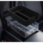 Tesla Model 3 / Model Y (2021-2023) Rear Center Console Storage Box - 2 Layers, Silicone & Transparent Plastic