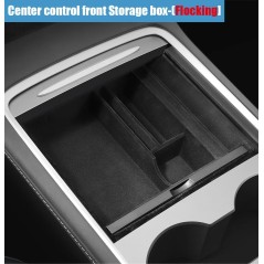 Tesla New Model 3 2024 - Flocked 3-Piece Storage Box Set (Front Console, Rear Console, Armrest Box)