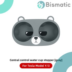 Tesla Model 3/Y (2021-2023) Silicone Center Console Cup Holder - Cartoon Bear Design - Food-Grade Silicone