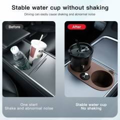 Support de Tasse en Silicone pour Tesla Model 3/Y (2021-2023) - Design Ourson de Dessin Animé - Silicone de Qualité Alimentaire