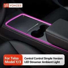 Bande LED d'ambiance pour console centrale Tesla Model Y/3 (2021-2023) - Bismatic.com