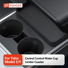 Tesla Model 3/Y (2021-2023) silicone central console cup holder with silicone tray on top