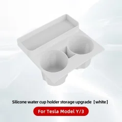 Portabicchieri in silicone per console centrale Tesla Model 3/Y (2021-2023) con vassoio in silicone nella parte superiore