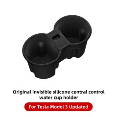 Portavasos de silicona invisible original para la consola central del nuevo Tesla Model 3 Highland 2024, con limitador de vasos