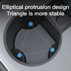 Portabicchieri invisibile in silicone originale per la console centrale del nuovo Tesla Model 3 Highland 2024 con limitatore di 