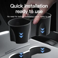 Tesla New Model 3 Highland 2024 Original Invisible Silicone Central Console Cup Holder with Cup Limiter