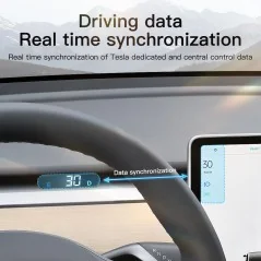 Compteur de vitesse dédié avec affichage tête haute (HUD) pour Tesla Model Y / 3 (2021-2023) - Bismatic.com