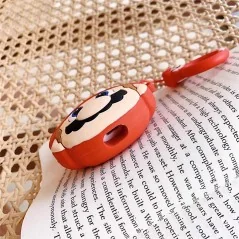 Funda Protectora de Silicona Suave Inspirada en Mario para AirPods con Anillo - Bismatic.com