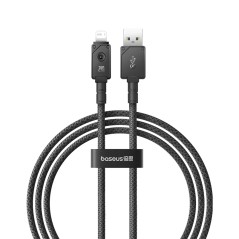 Cable de Datos de Carga Rápida Baseus Serie Indestructible USB a iPhone Lightning 2.4A - P10355802111-00 - Bismatic.com