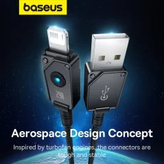 Baseus Unbreakable Series Fast Charging Data Cable USB to iPhone Lightning 2.4A - P10355802111-00 - Bismatic.com