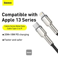 Baseus Cafule Serie Metall-Datenkabel Typ-C zu Lightning PD 20W - Bismatic.com