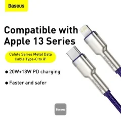 Baseus Cafule Serie Metall-Datenkabel Typ-C zu Lightning PD 20W - Bismatic.com