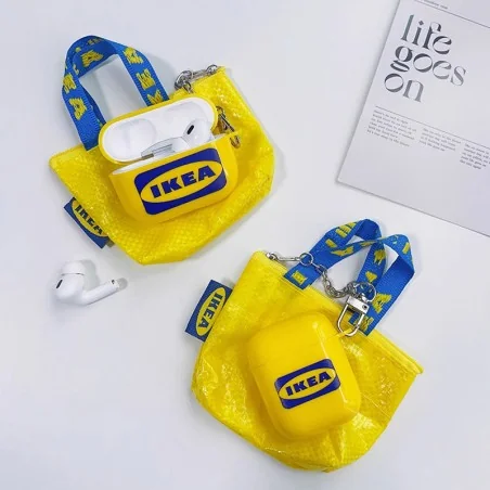 Silicone AirPods case with a creative design inspired by IKEA