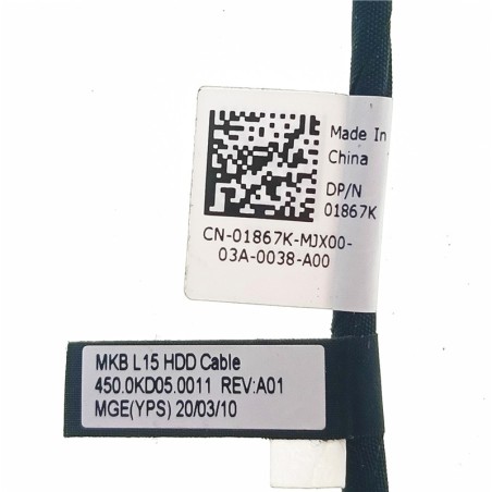 Cable conector de disco duro 01867K 450.0KD05.0001 450.0KD05.0011 para Dell Latitude 3510