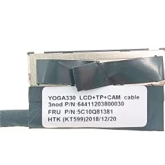 Câble nappe vidéo LVDS 5C10Q81381 64411203800030 pour Lenovo Yoga 330-11IGM - Bismatic.com