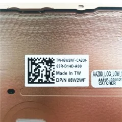 Coque couvercle inférieur 08W2WF AM1FJ000121 pour Dell XPS 13 9350 9360 - Bismatic.com