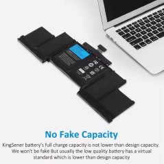 Batterie KingSener A1618 pour Apple MacBook Pro 15" Retina A1398 Année 2015 020-00079 MJLQ2LL/A MJLT2LL/A - Bismatic.com